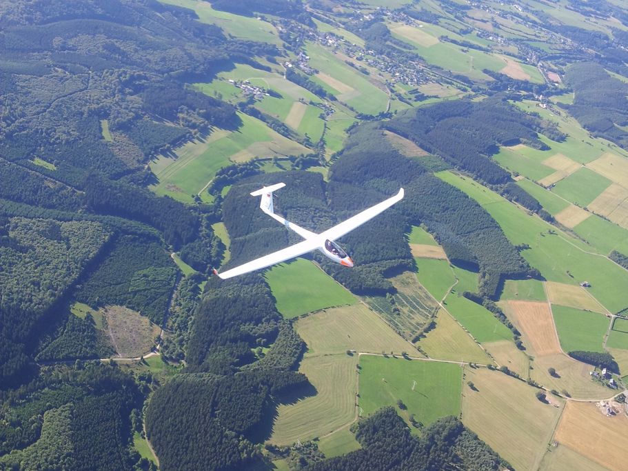 Segelflugzeug in der Luft